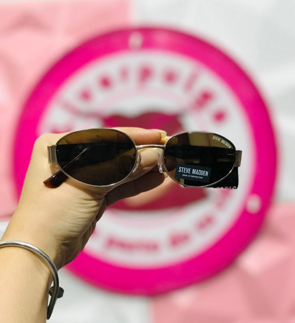 🤎 Lentes Steve Madden Originales Ovalados Retro Carey + Armazón Plateado + Mica Café + Protección UV😎✨.