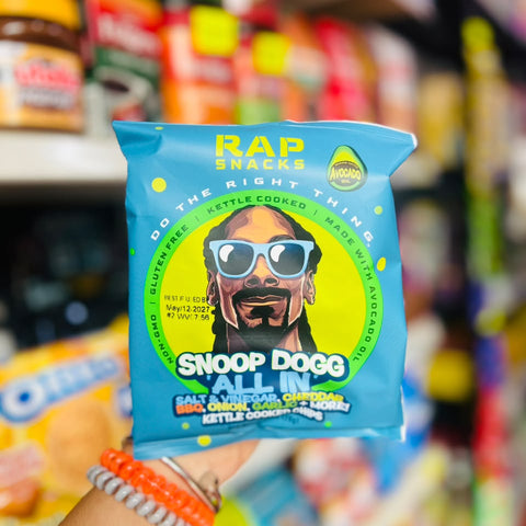 💙 Papas Rap Snacks Snoop Dogg All In sabor Salt and Vinegar, Cheddar, BBQ, Onion y Garlic 71g 💙.
