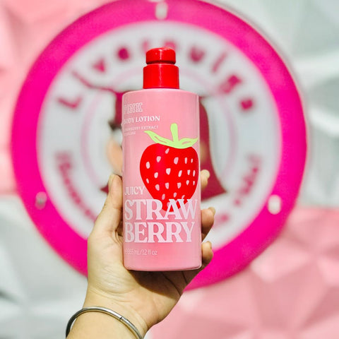 Body Lotion Juicy Strawberry PINK Victoria's Secret – 12 oz