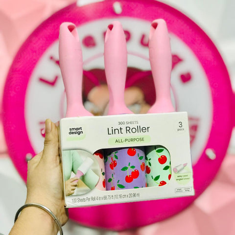 Pack 3 Quita Pelusas Cherry Love – Rodillo Lint Roller 300 Hojas