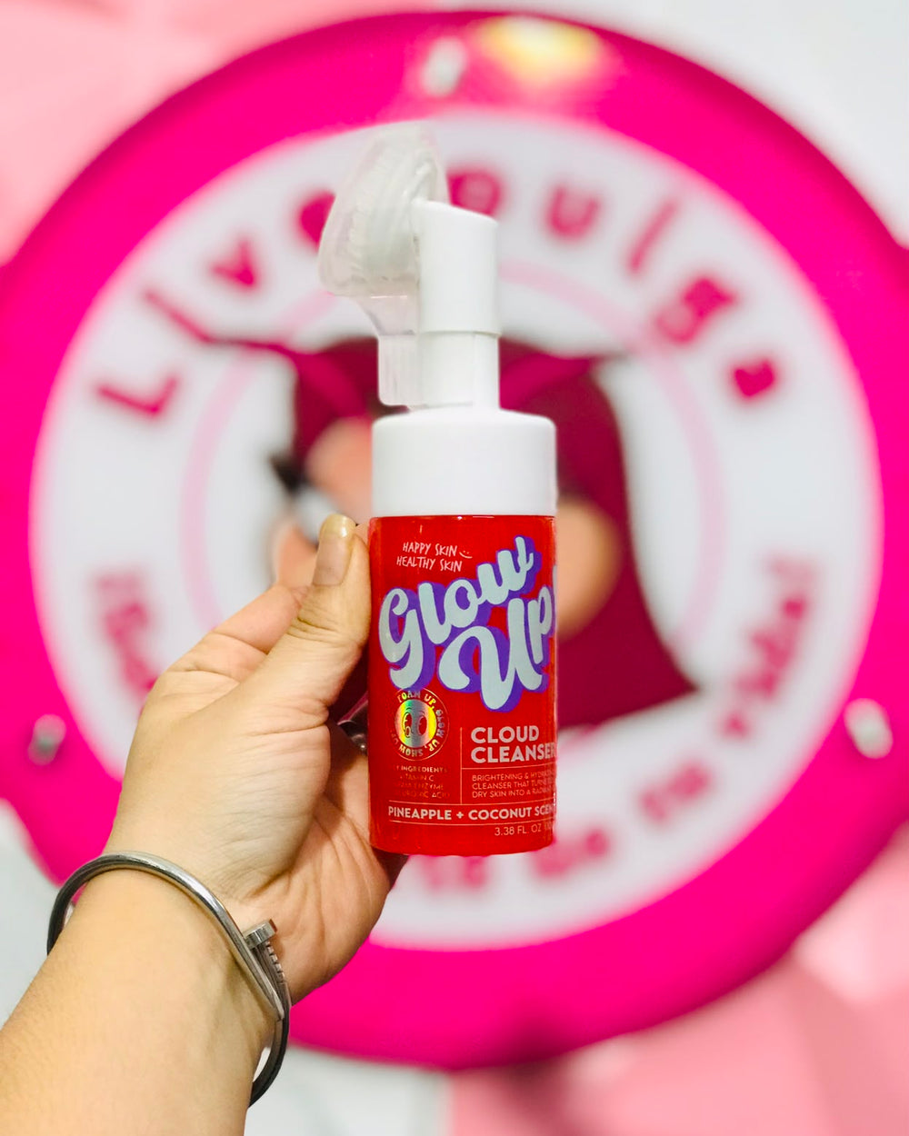 Glow Up Cloud Cleanser Espuma Limpiadora Facial con Cepillo Piña + Coco 100ml ✨🍍