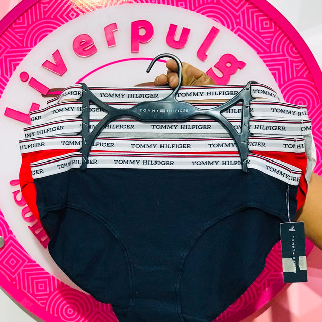 Set 5 Calzones Tommy Hilfiger Corte Bikini Talla L/G