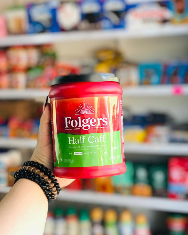 ☕ Folgers Half Caff – Café Molido❤️