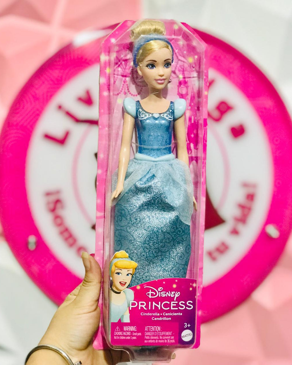 Muñeca Disney Princess Cenicienta Vestido Azul Original Mattel