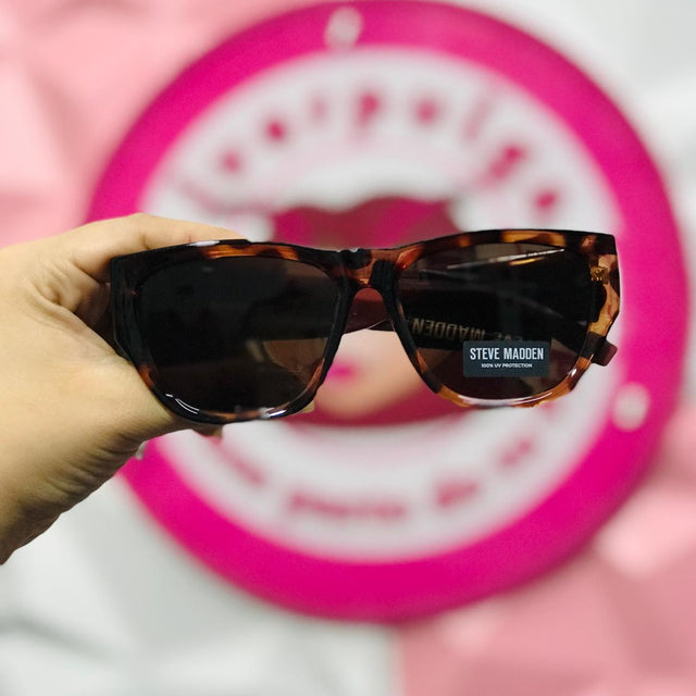 Lentes Steve Madden Carey Tortoise Cuadrado – Varilla Vino