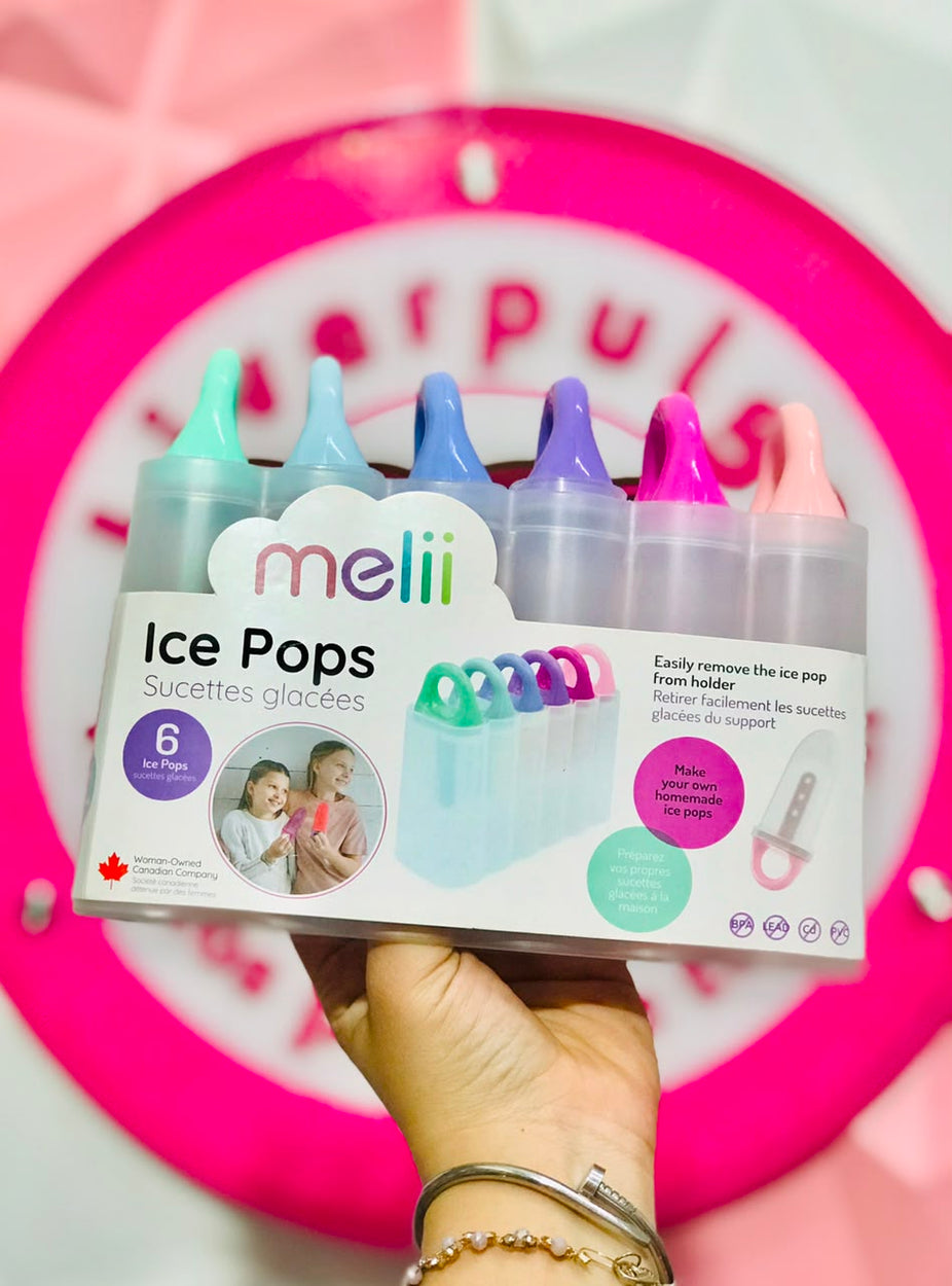 💖✨🍭🍦 Moldes Para Paletas Heladas Melii Ice Pops 6 Piezas Colores Pastel 🍦🍭✨💖.
