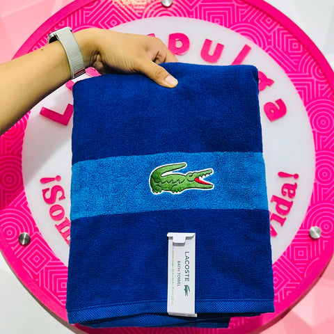 Toalla de Baño Lacoste Azul Marino 76x132 cm