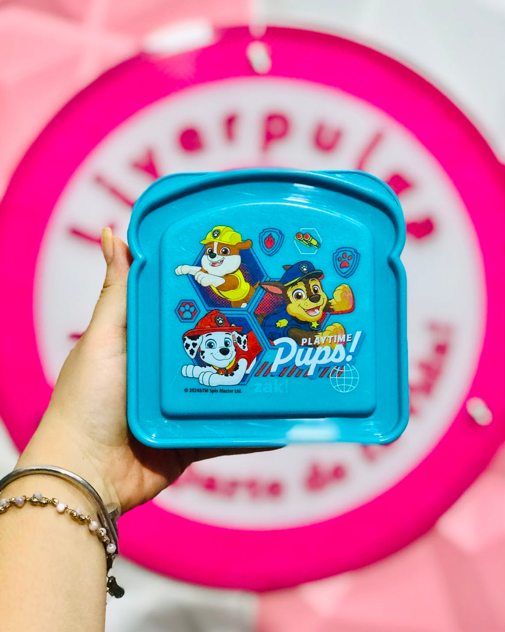 🐶🐾💙🥪 Lonchera Sándwichera Paw Patrol Playtime Pups Zak Azul y Roja 🥪💙🐾🐶.