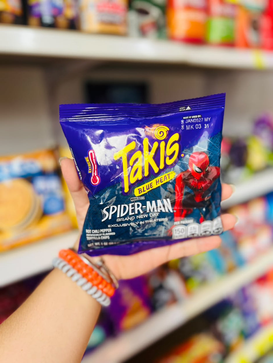 💙 Takis Blue Heat Spider-Man Brand New Day Hot Chili Pepper 28.4g 💙.